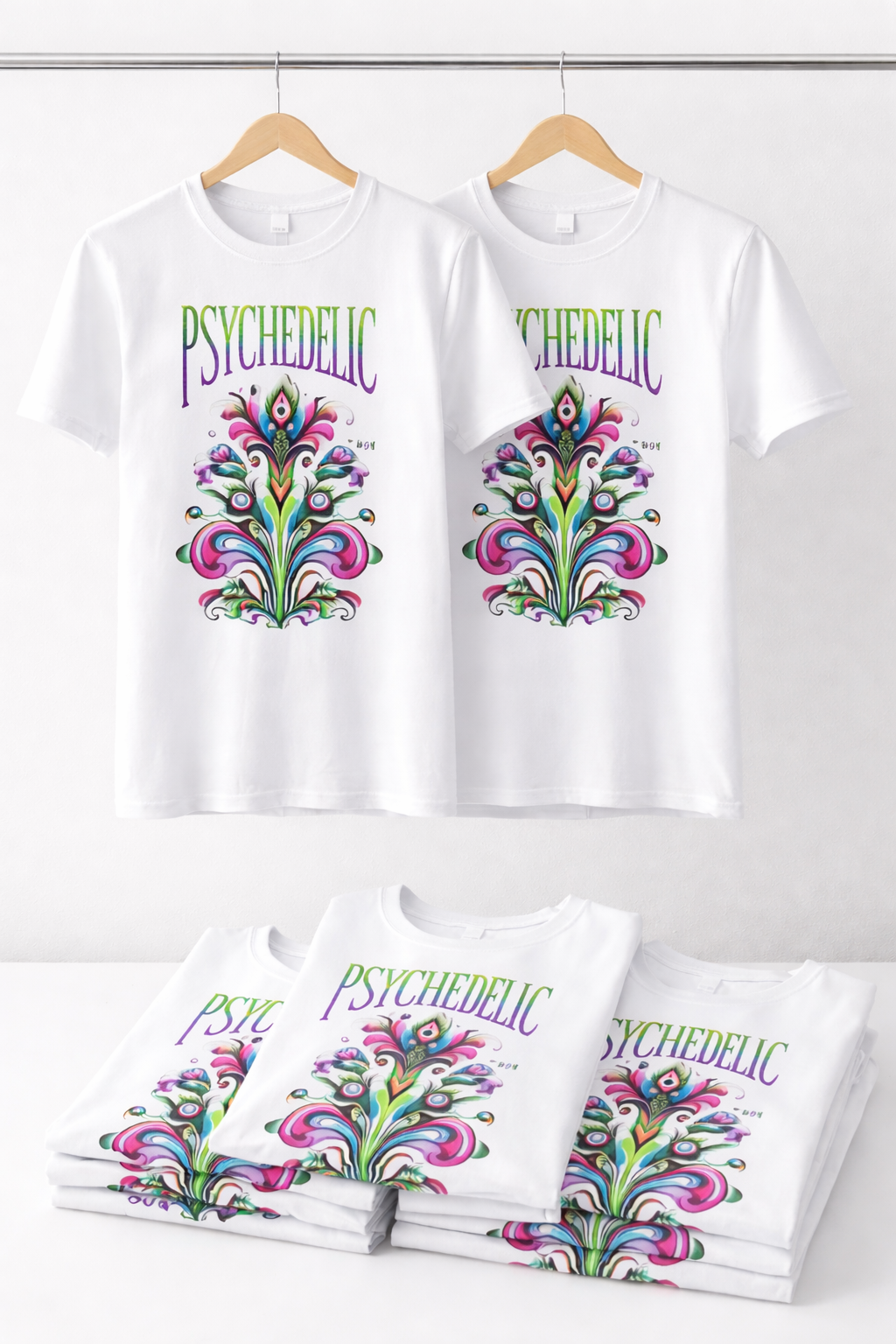 Psychedelic Court Vibes Graphic Tee - Adult 🏀✨