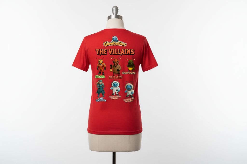 Glowbabies T-shirt Back - The Villains