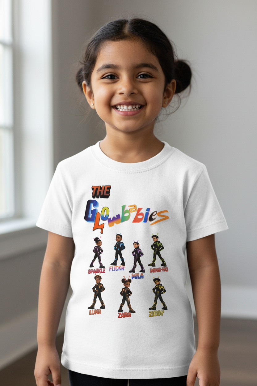 Glowbabies T-shirt on little Indian girl
