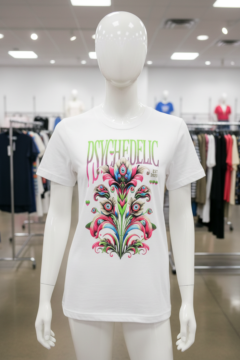 Psychedelic Court Vibes Graphic Tee - Adult 🏀✨